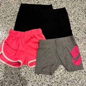 Nike Kids' Shorts - Black, Pink, Gray